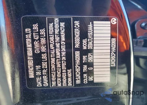 2017 Infiniti Qx30 Base z USA, uszkodzony, nr VIN SJKCH5CP1HA020658